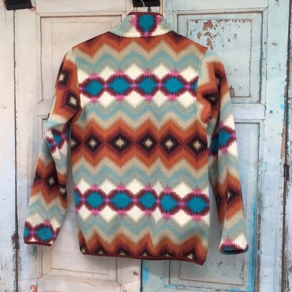 Patagonia Synchilla Fleece Pullover XXS Cinder Red Timber Twist Southwest Print - Picture 4 of 5
